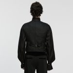 Punk Rave Thonean PU Lace Up Man Waistcoat