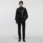 Punk Rave Thonean PU Lace Up Man Waistcoat