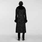 Punk Rave Malcom Fur Trim Collar Gothic Coat