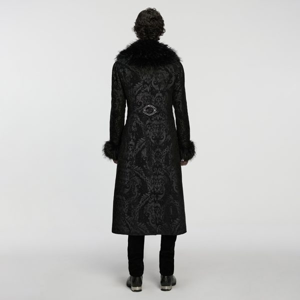Punk Rave Malcom Fur Trim Collar Gothic Coat