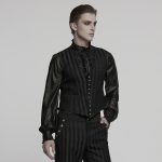 Punk Rave Sweeney Todd Gothic Pinstripe Waistcoat