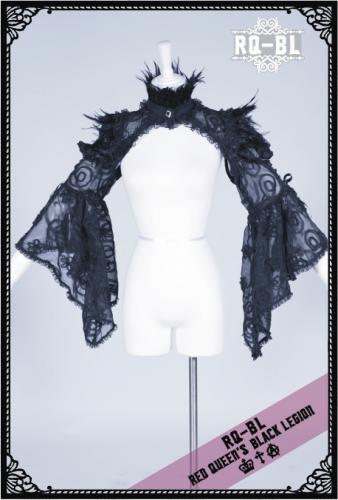 RQ-BL Feather shrug(BK)