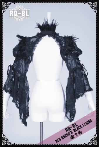 RQ-BL Feather shrug(BK)