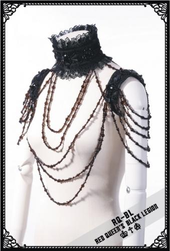 RQ-BL Black beaded shrug
