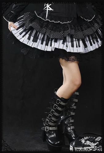 G.L.P Piano skirt(BK)