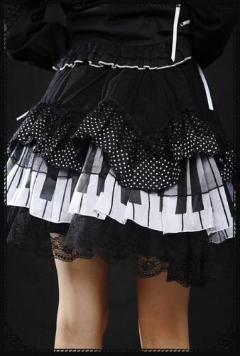 G.L.P Piano skirt(BK)