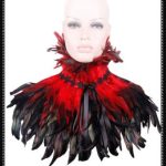Victorian gothic feather shrug/cape(RD)
