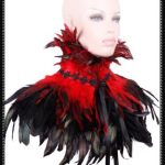 Victorian gothic feather shrug/cape(RD)