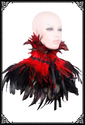Victorian gothic feather shrug/cape(RD)