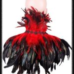 Victorian gothic feather shrug/cape(RD)