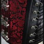 SaiSai Corset Steel Bone Extreme Underbust Red Pattern