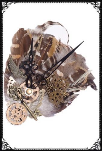 RQ-BL Steampunk feather headress
