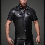 Noir Handmade  Henry Black PU Shirt