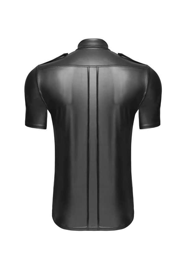 Noir Handmade  Henry Black PU Shirt