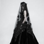 Punk Rave Gothic maxi rose scarf/veil