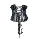 PVC Underbust Fetish Steel Bone Corset(BK)