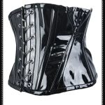 PVC Underbust Fetish Steel Bone Corset(BK)