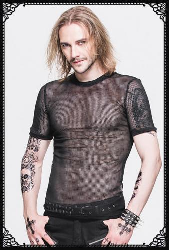 Devil Fashion Basic Net Top Short Sleeve