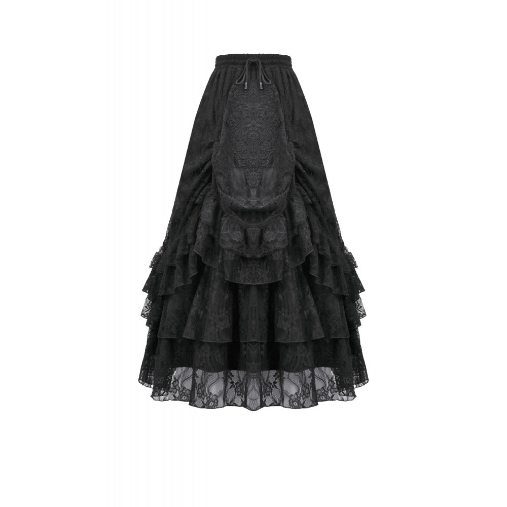 Dark In Love Samara Ruffle Gothic Skirt