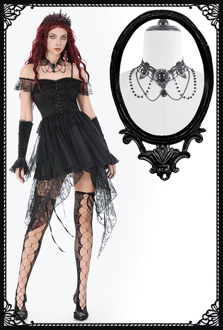 Dark In Love The Void Black Stone Gothic Choker