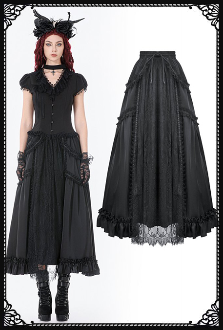 Dark In Love Vampy Black Gothic Skirt
