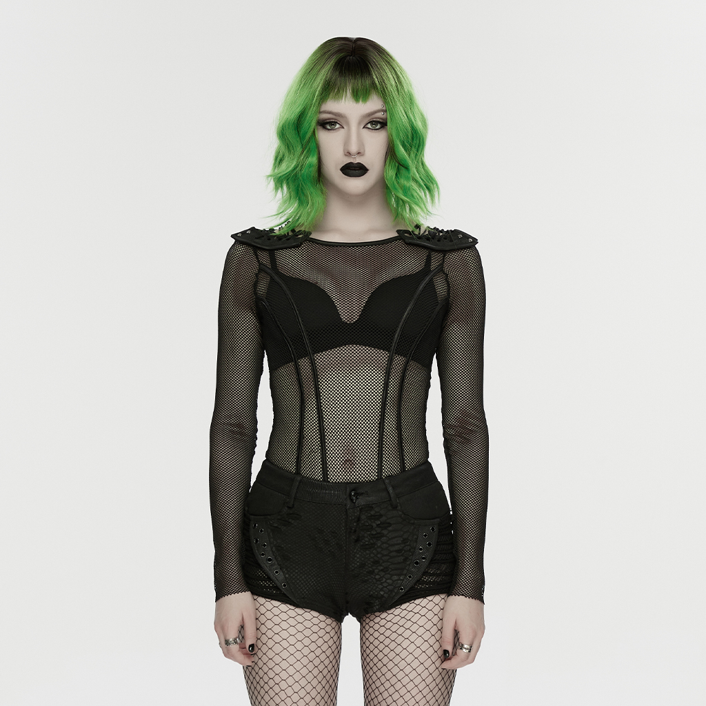 Punk Rave Venom Snake Pattern Gothic Shorts