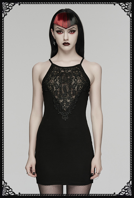 Punk Rave Rose Gothic Lace Dress