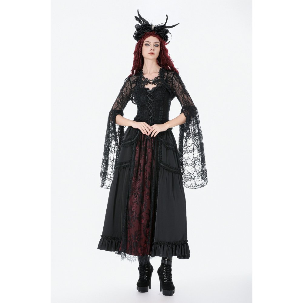 Dark In Love Fallen Fairy Lace Bell Sleeves Gothic Bolero