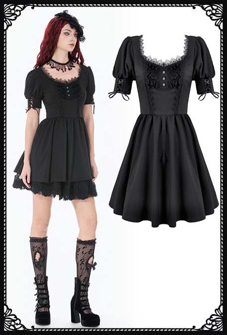 Dark In Love Samara Gothic Skater Dress