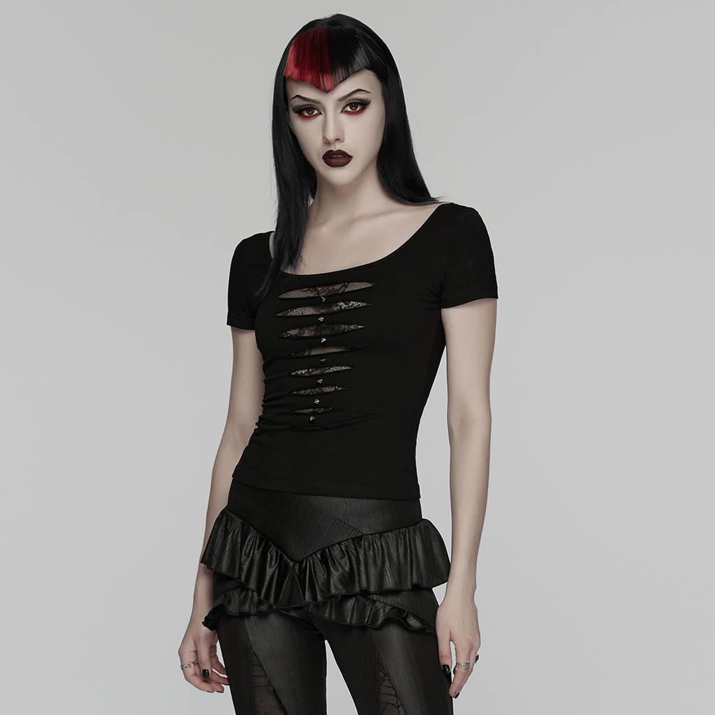Punk Rave Sinister Distressed Gothic Top