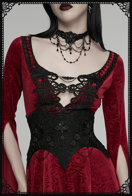 Punk Rave Romy Cross Gothic V Shape Waistbelt