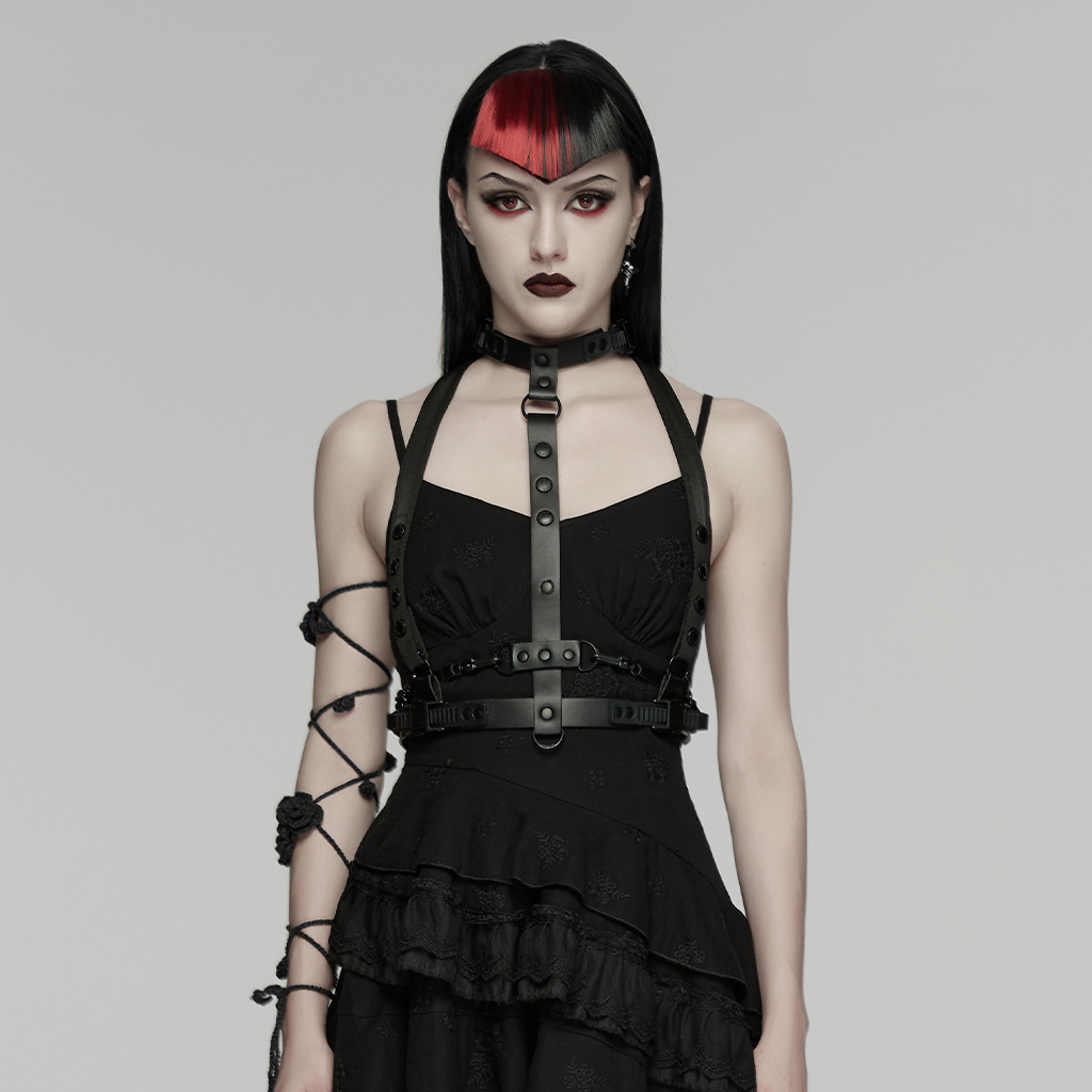 Punk Rave Spine Gothic Fetish Harness