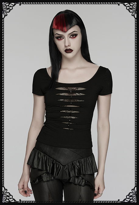 Punk Rave Sinister Distressed Gothic Top