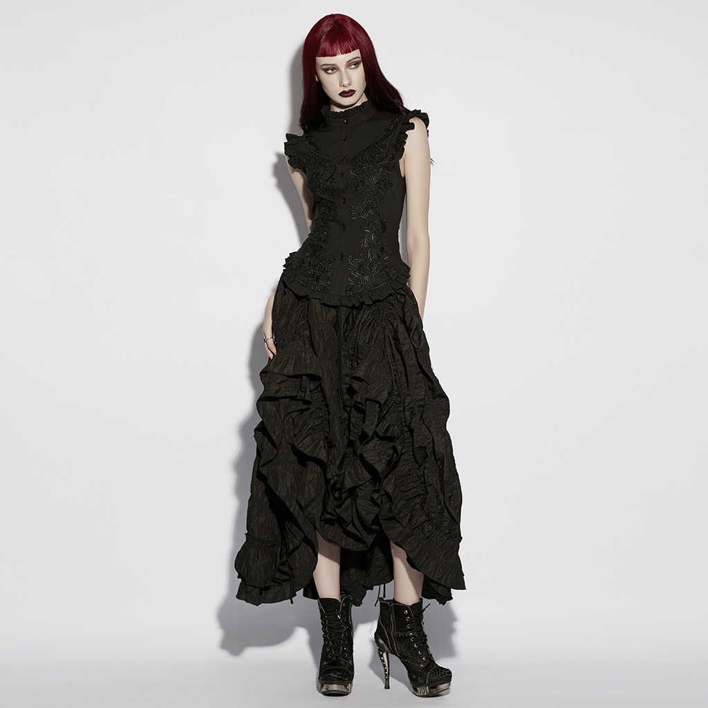 Punk Rave Moroi Lace Black Blouse