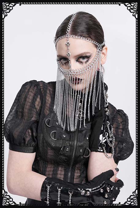Devil Fashion Enchanting Death Chain Face Headpiece