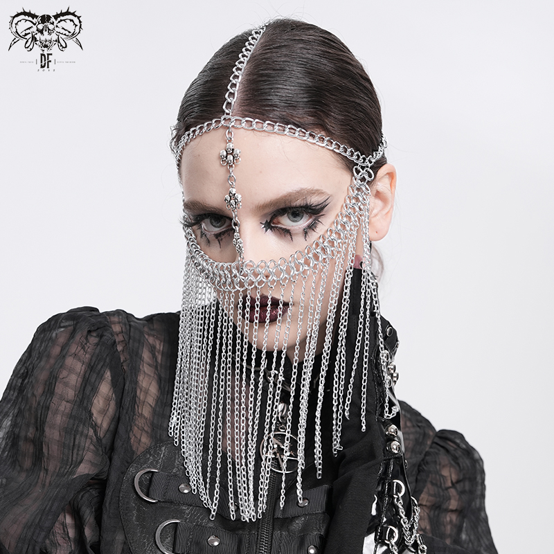 Devil Fashion Enchanting Death Chain Face Headpiece
