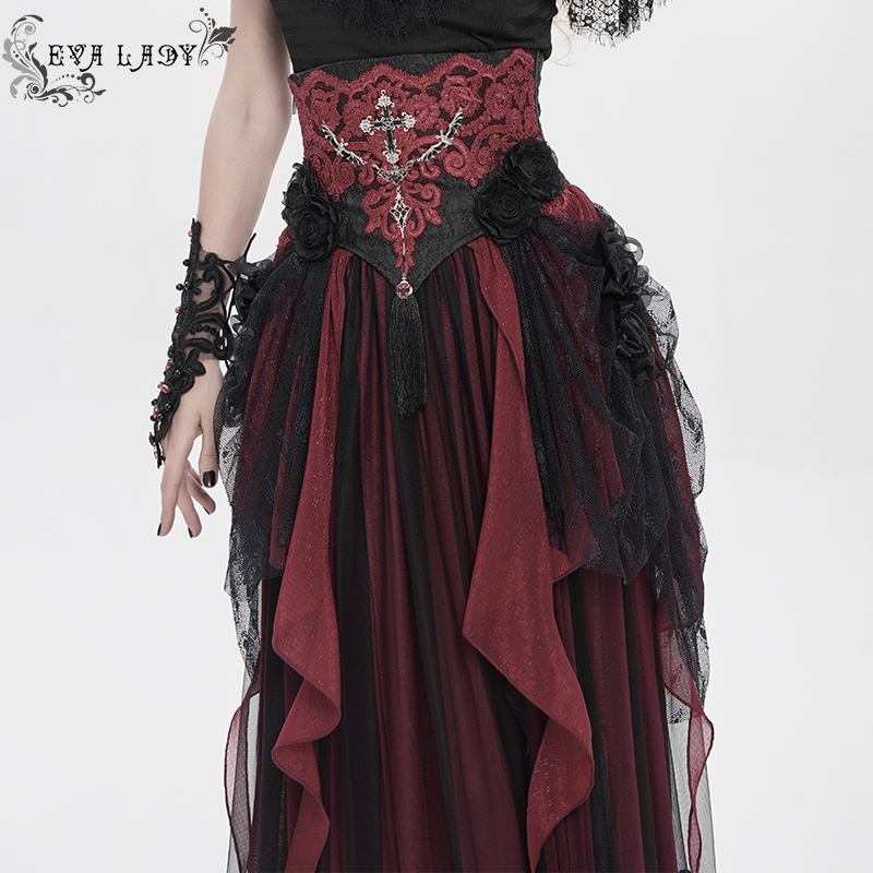 Devil Fashion Bloody Faith Red Waistbelt Corset