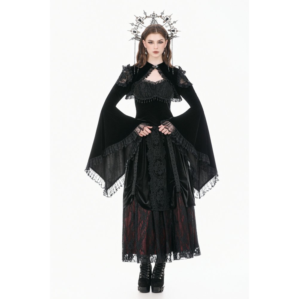 Dark In Love Morana Black Velvet Lace Bolero