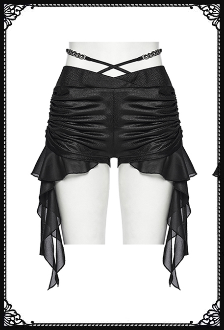 Punk Rave Malvina Frill Black Short