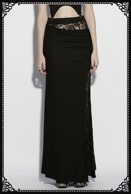 Punk Rave Bewitched Lace Long Gothic Skirt
