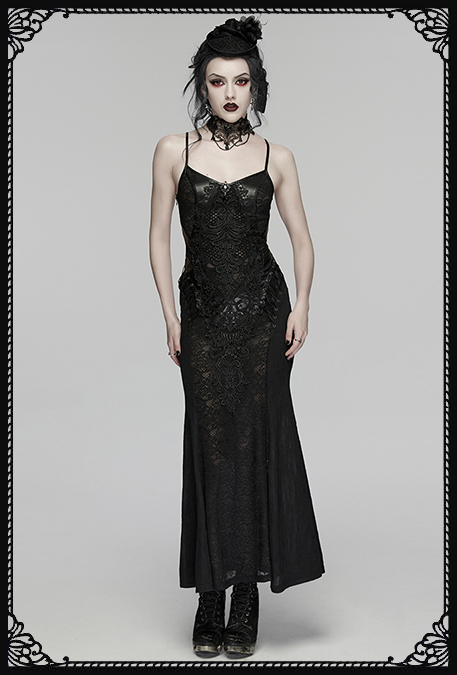 Punk Rave Cleobella Long Lace Black Dress