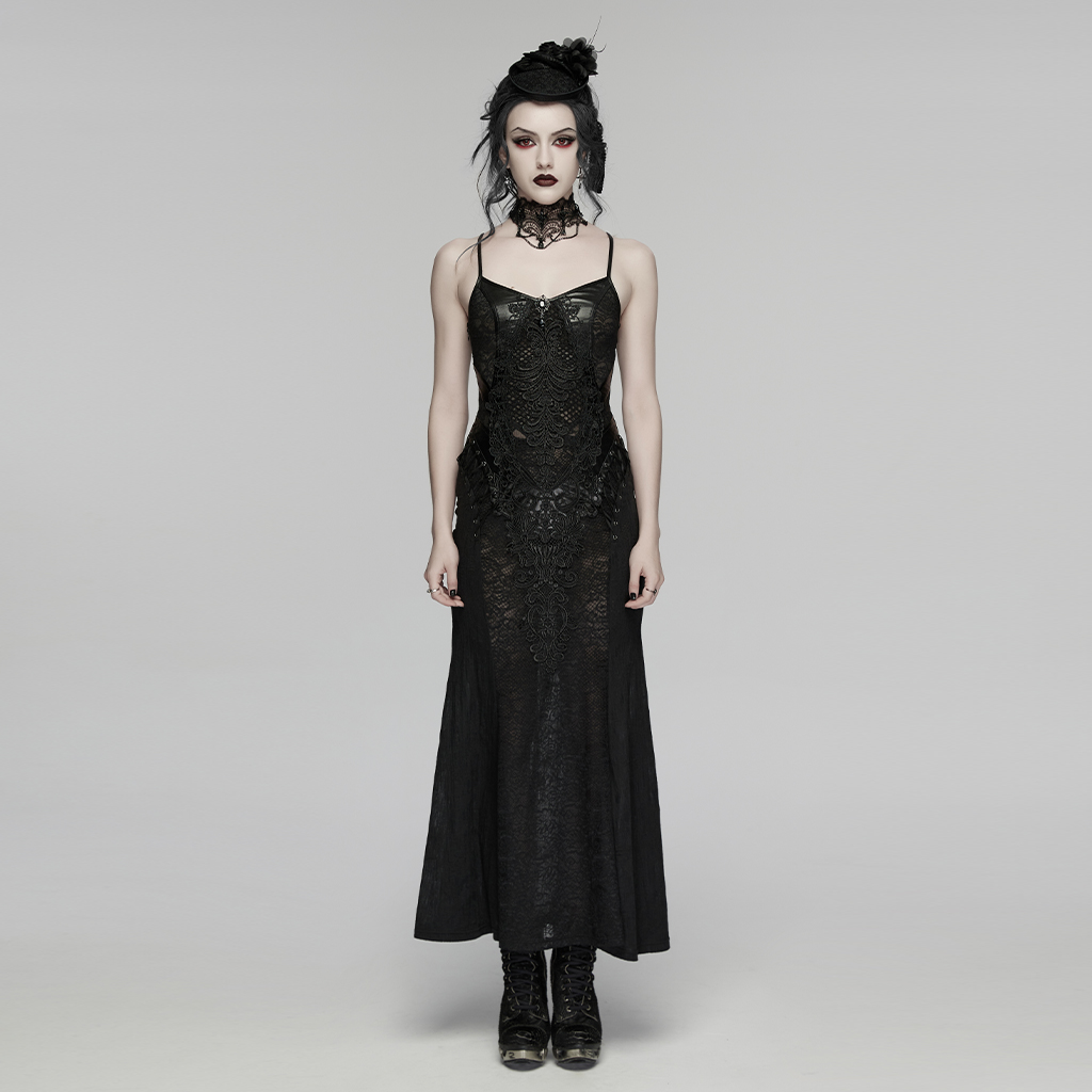 Punk Rave Cleobella Long Lace Black Dress