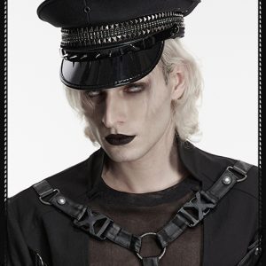 Punk Rave Spike n Studs Military Gothic Hat